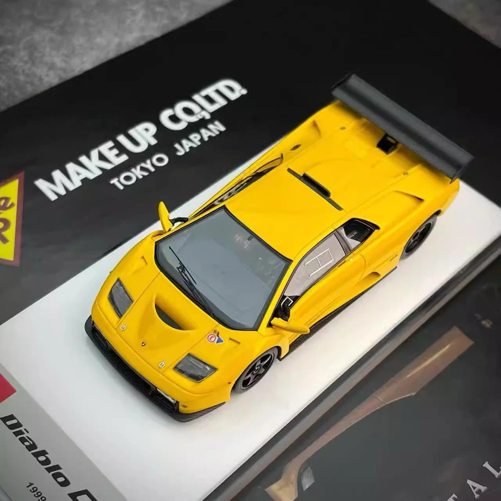 [Make Up] 1:43 Lamborghini 1999 Diablo GTR Yellow Model Car Resin