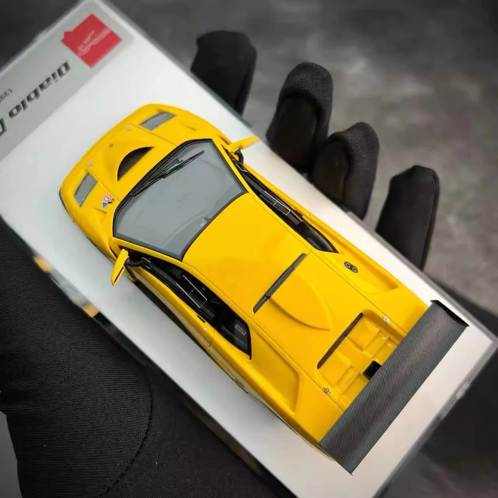 [Make Up] 1:43 Lamborghini 1999 Diablo GTR Yellow Model Car Resin