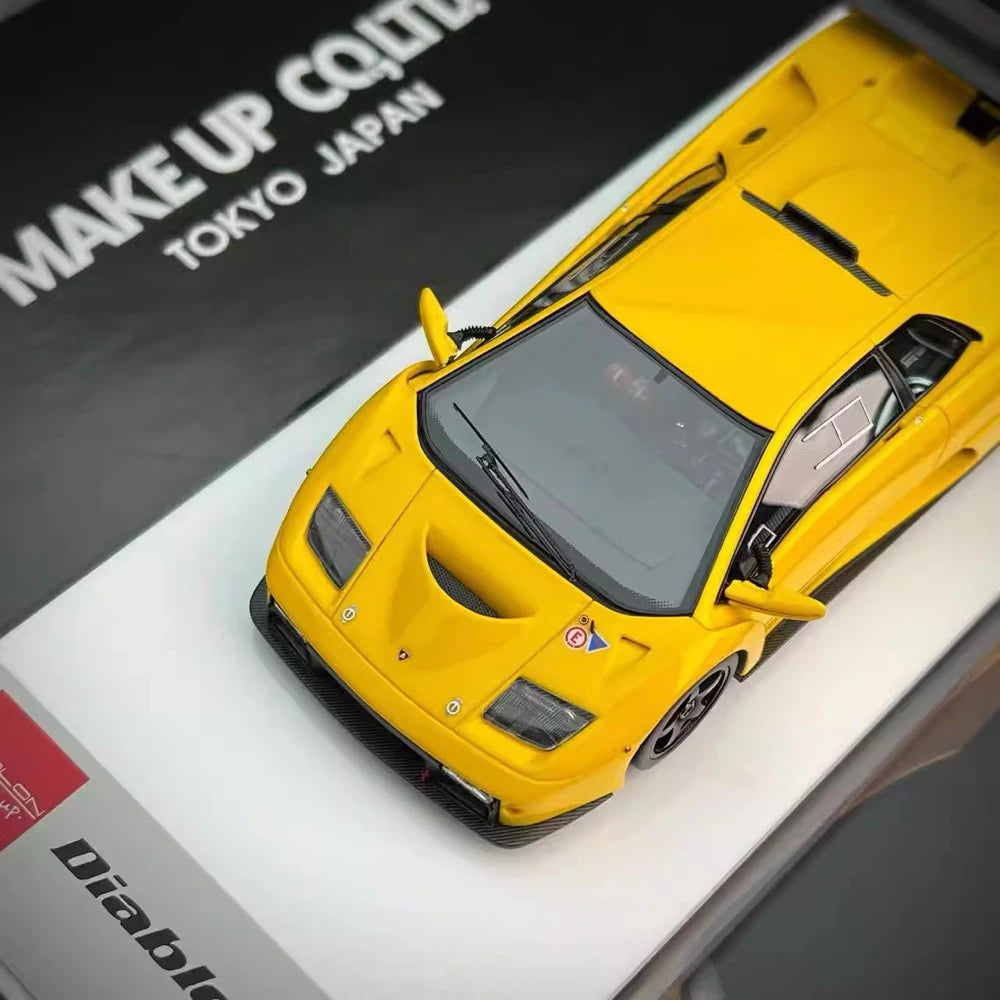 [Make Up] 1:43 Lamborghini 1999 Diablo GTR Yellow Model Car Resin