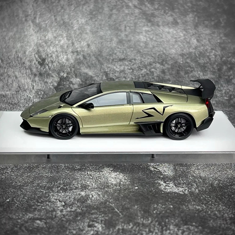 [Make Up] 1:43 Lamborghini 2009 Murcielago LP670-4 SV グレー モデルカー レジン
