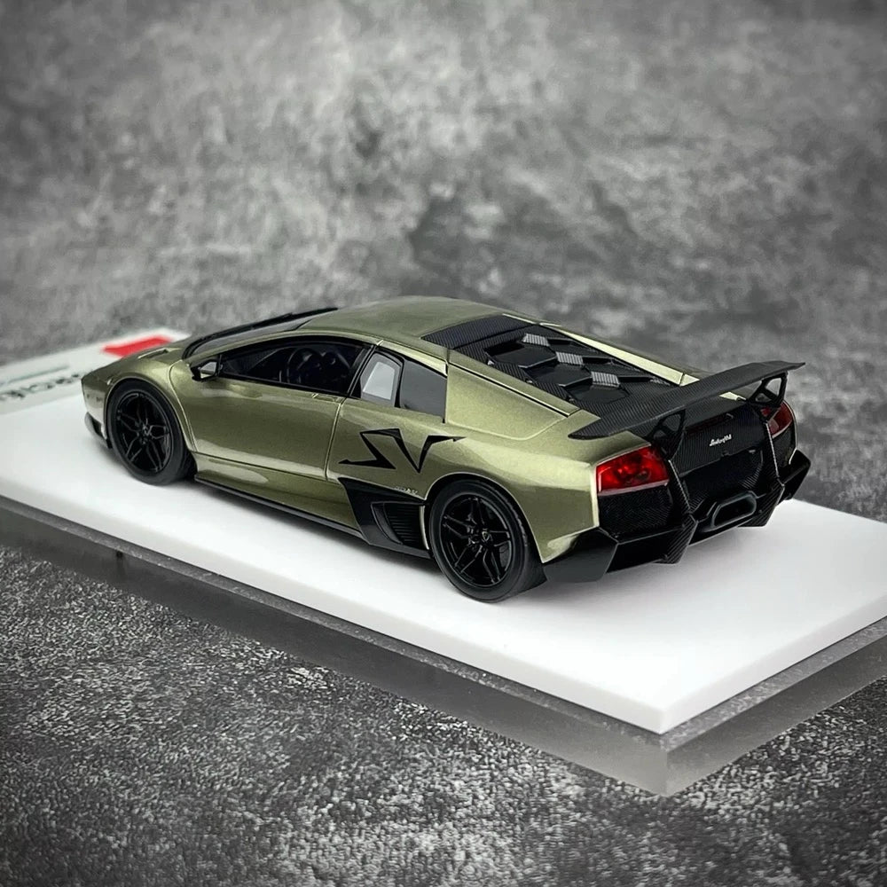 [Make Up] 1:43 Lamborghini 2009 Murcielago LP670-4 SV グレー モデルカー レジン