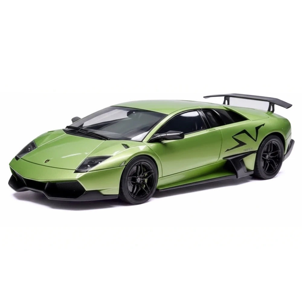 [Make Up] 1:43 Lamborghini 2009 Murcielago LP670-4 SV verde modellino di auto resina