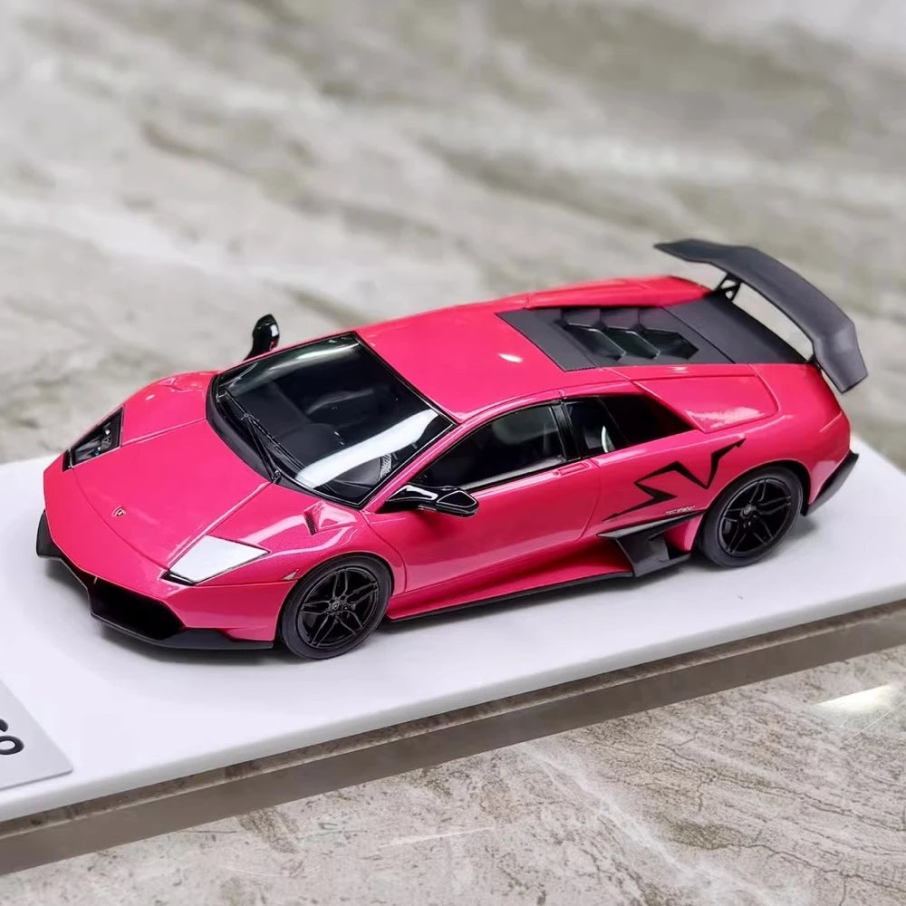 [Make Up] 1:43 Lamborghini 2009 Murcielago LP670-4 SV Pink Model Car Resin