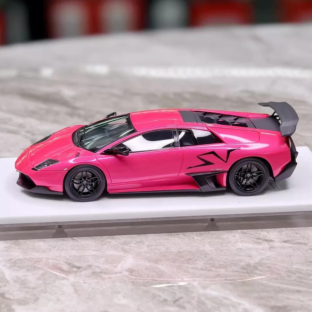 [Make Up] 1:43 Lamborghini 2009 Murcielago LP670-4 SV Pink Model Car Resin