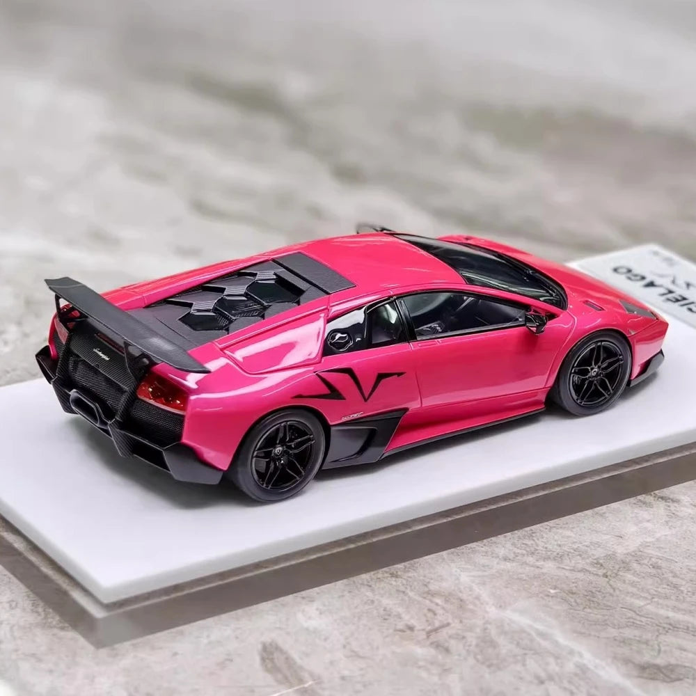 [Make Up] 1:43 Lamborghini 2009 Murcielago LP670-4 SV Pink Model Car Resin