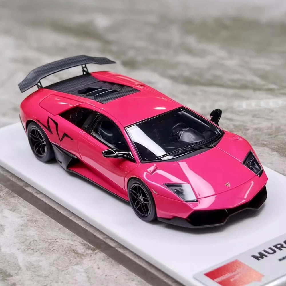 [Make Up] 1:43 Lamborghini 2009 Murcielago LP670-4 SV Pink Model Car Resin