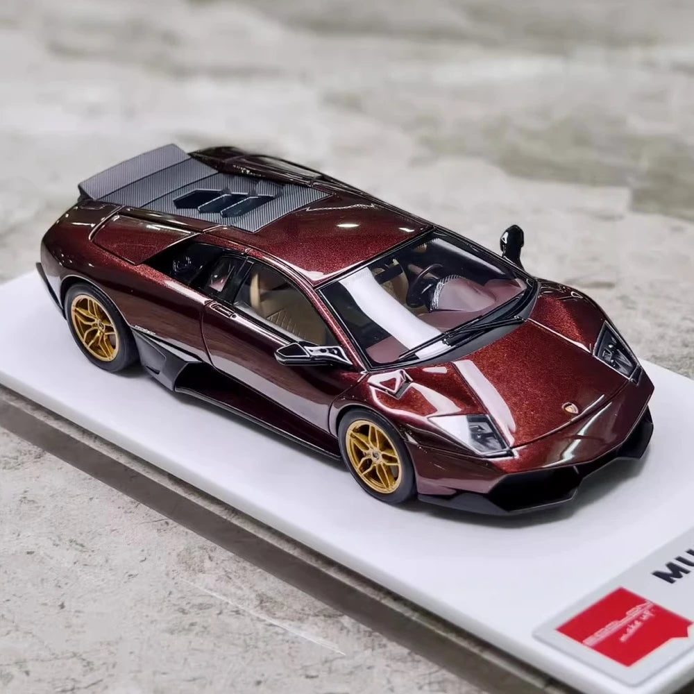 [Make Up] 1:43 Lamborghini 2009 Murcielago LP670-4 SV Wine Model Car Resin