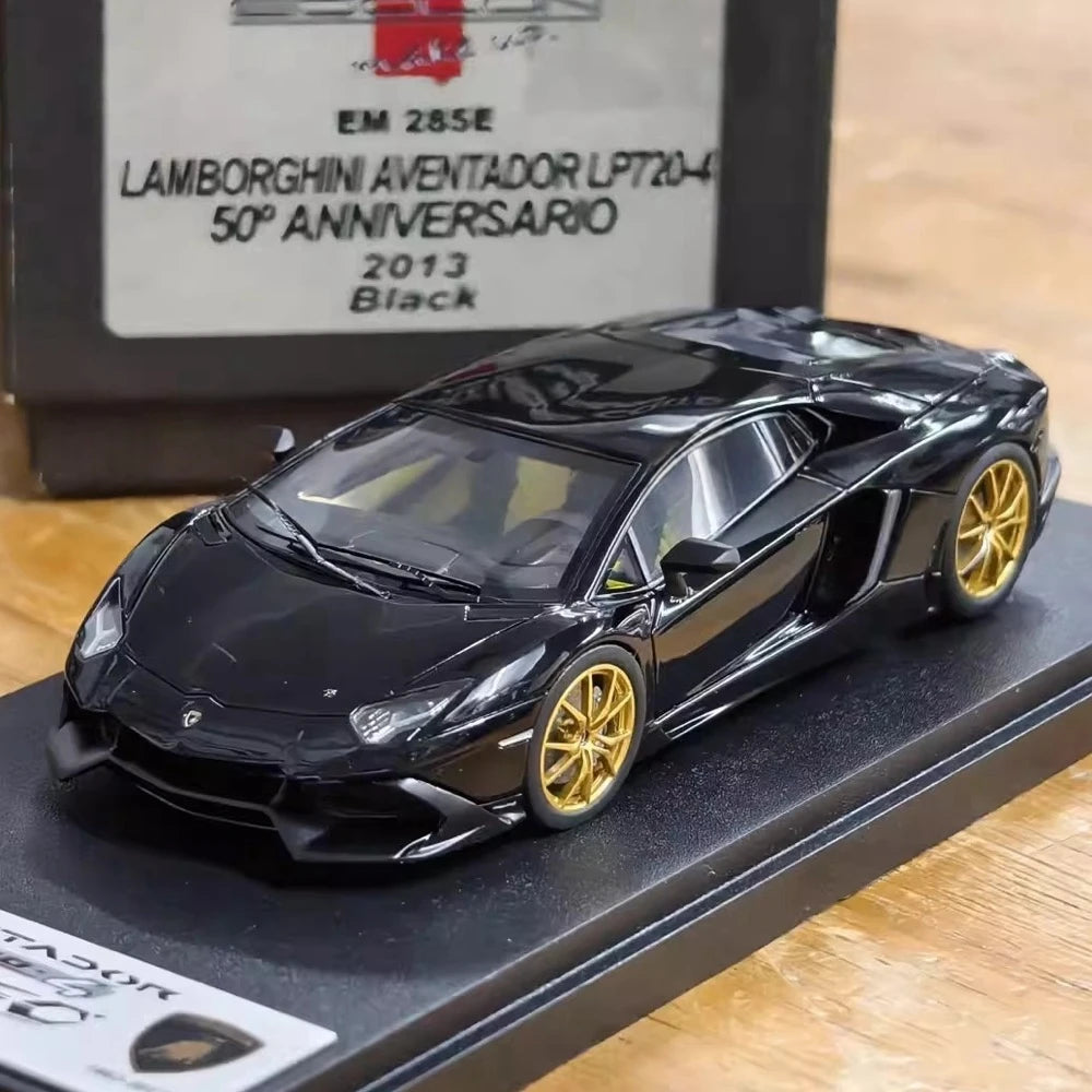 [Make Up] 1:43 Lamborghini 2013 Aventador LP720-4 50th Anniversario noir voiture miniature Resin