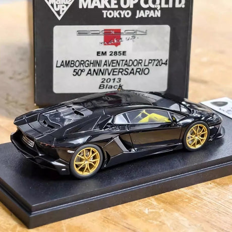 [Make Up] 1:43 Lamborghini 2013 Aventador LP720-4 50th Anniversario Black Model Car Resin