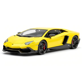[Make Up] 1:43 Lamborghini 2013 Aventador LP720-4 50th Anniversario イエロー モデルカー レジン