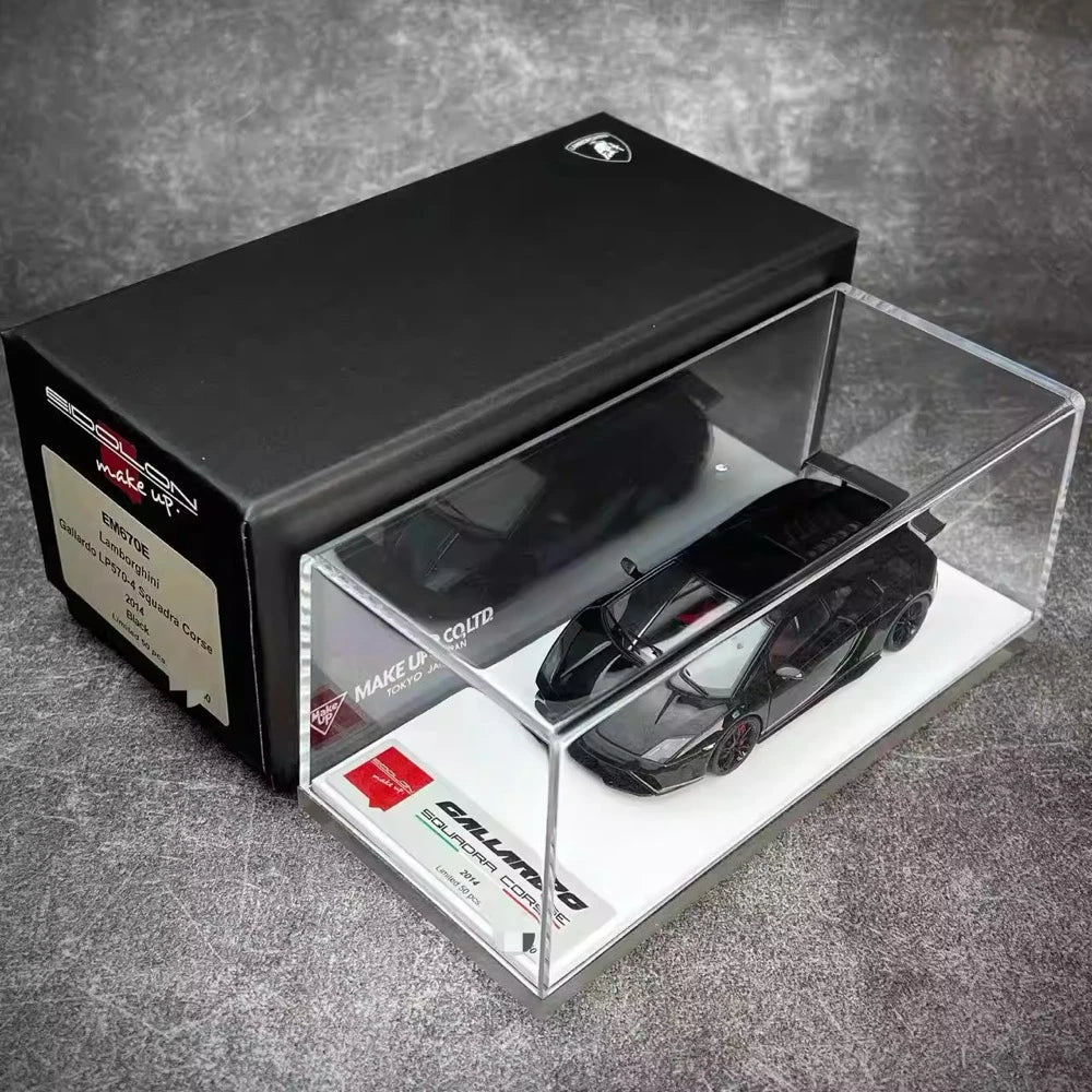 [Make Up] 1:43 Lamborghini 2014 Gallardo LP570-4 Squadra Corse noir voiture miniature Resin