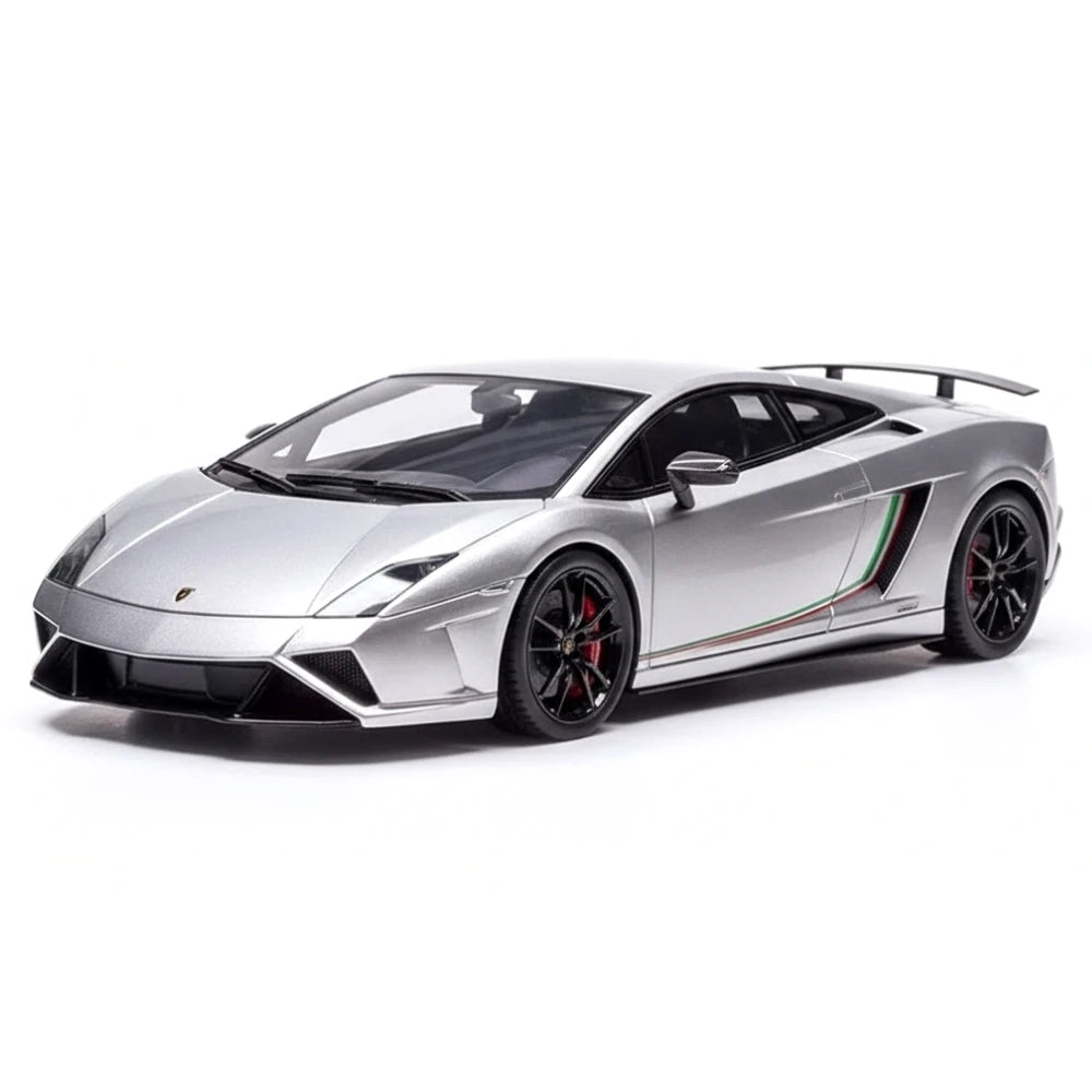 [Make Up] 1:43 Lamborghini 2014 Gallardo LP570-4 Squadra Corse Silver Model Car Resin