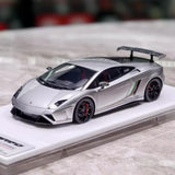 [Make Up] 1:43 Lamborghini 2014 Gallardo LP570-4 Squadra Corse シルバー モデルカー レジン