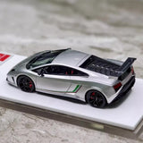 [Make Up] 1:43 Lamborghini 2014 Gallardo LP570-4 Squadra Corse シルバー モデルカー レジン