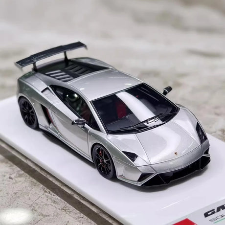 [Make Up] 1:43 Lamborghini 2014 Gallardo LP570-4 Squadra Corse Silver Model Car Resin