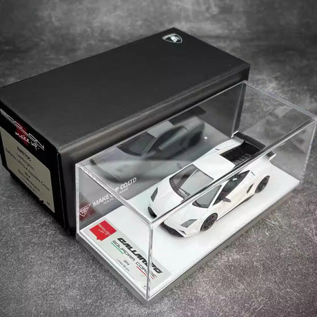 [Make Up] 1:43 Lamborghini 2014 Gallardo LP570-4 Squadra Corse White Model Car Resin