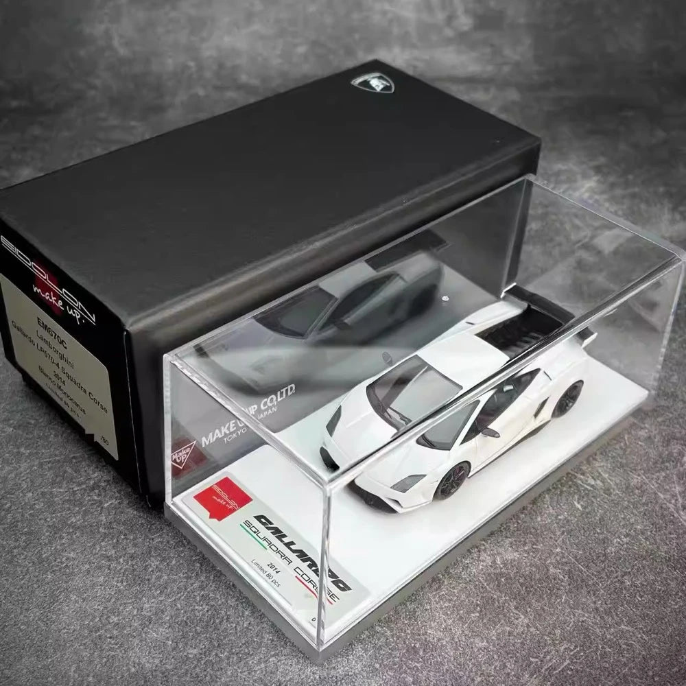 [Make Up] 1:43 Lamborghini 2014 Gallardo LP570-4 Squadra Corse White Model Car Resin