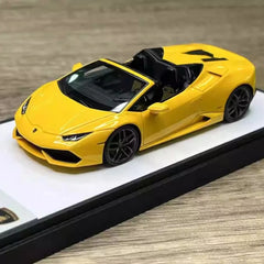 [Make Up] 1:43 Lamborghini 2015 Huracan LP610-4 Spyder Yellow Model Car Resin