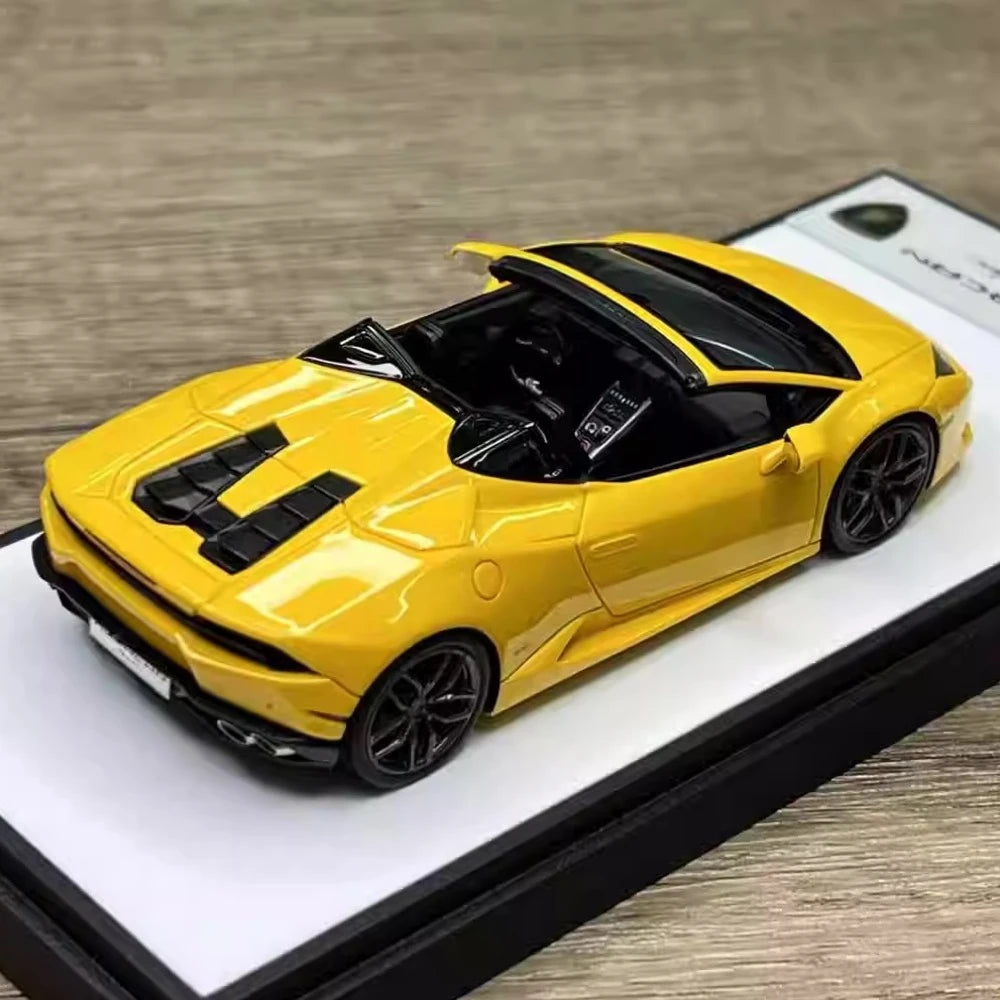 [Make Up] 1:43 Lamborghini 2015 Huracan LP610-4 Spyder Yellow Model Car Resin
