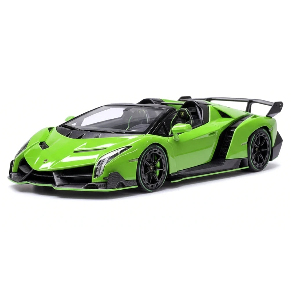 [Make Up] 1:43 Lamborghini 2015 Veneno Roadster LP750-4 Green Model Car Resin