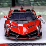 [Make Up] 1:43 Lamborghini 2015 Veneno Roadster LP750-4 Red Model Car Resin