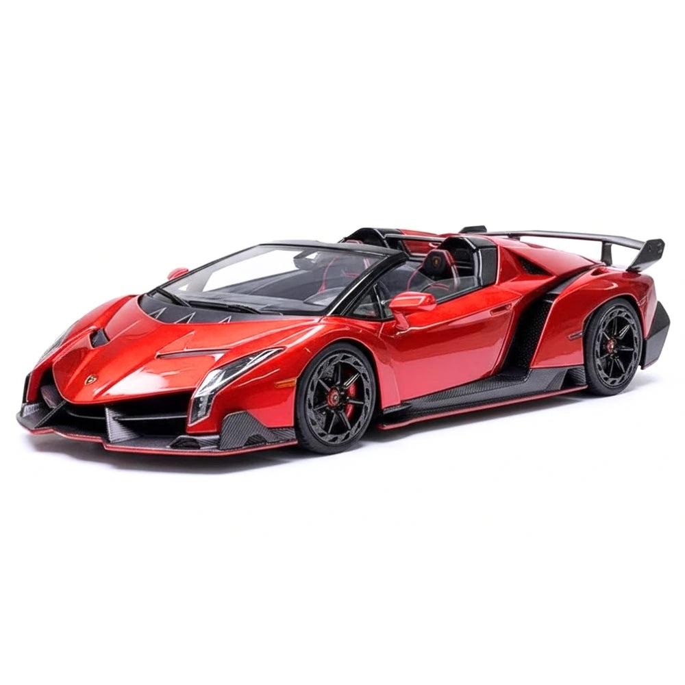 [Make Up] 1:43 Lamborghini 2015 Veneno Roadster LP750-4 Red Model Car Resin