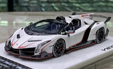 [Make Up] 1:43 Lamborghini 2015 Veneno Roadster LP750-4 White Model Car Resin