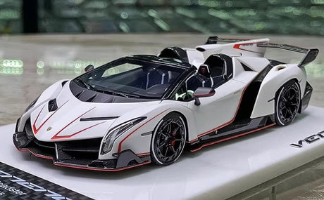 [Make Up] 1:43 Lamborghini 2015 Veneno Roadster LP750-4 White Model Car Resin