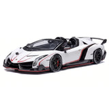[Make Up] 1:43 Lamborghini 2015 Veneno Roadster LP750-4 White Model Car Resin