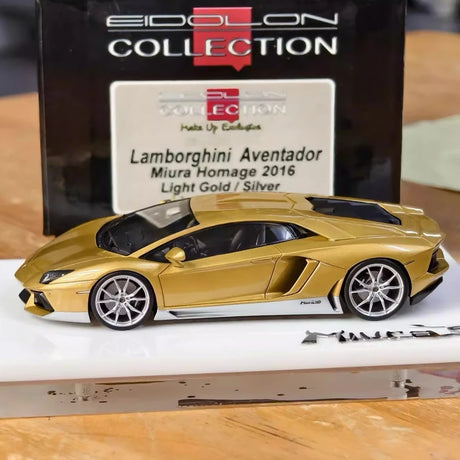 [Make Up] 1:43 Lamborghini 2016 Aventador LP700-4 Miura Homage Gold Model Car Resin
