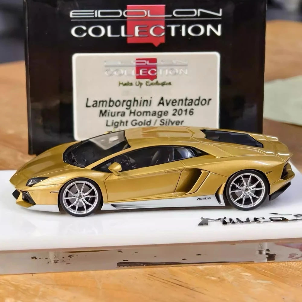 [Make Up] 1:43 Lamborghini 2016 Aventador LP700-4 Miura Homage Gold Model Car Resin