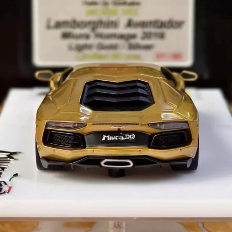 [Make Up] 1:43 Lamborghini 2016 Aventador LP700-4 Miura Homage Gold Model Car Resin
