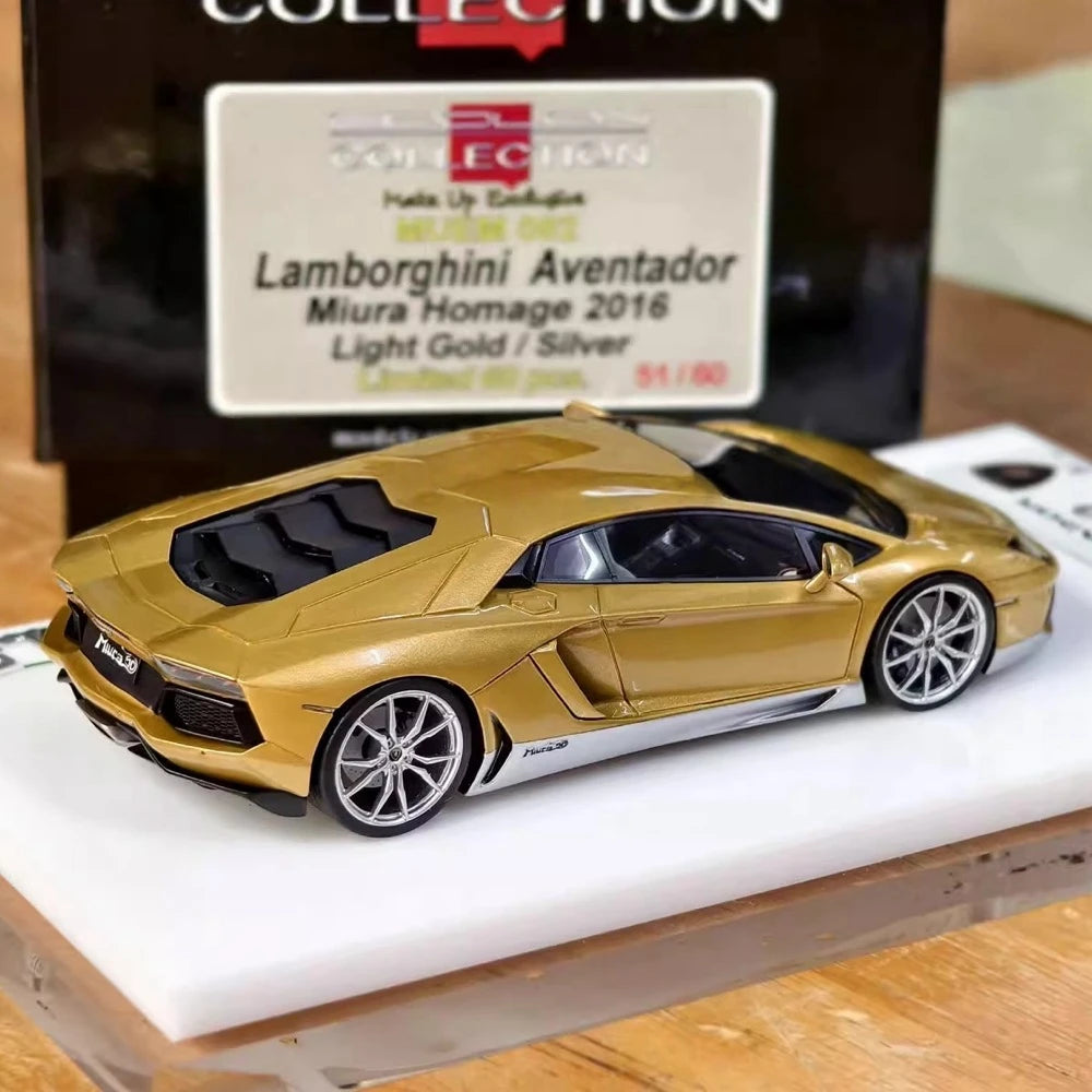 [Make Up] 1:43 Lamborghini 2016 Aventador LP700-4 Miura Homage Gold Model Car Resin