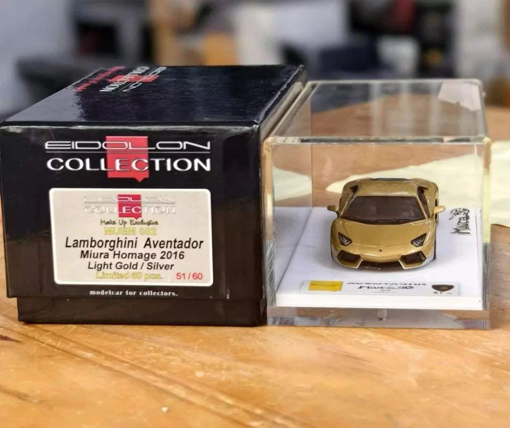 [Make Up] 1:43 Lamborghini 2016 Aventador LP700-4 Miura Homage Gold Model Car Resin