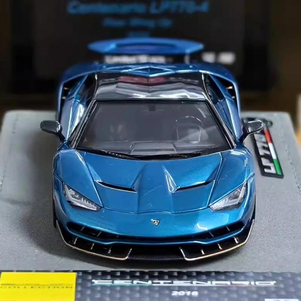 [Make Up] 1:43 Lamborghini 2016 Centenario LP770-4 blu modellino di auto resina