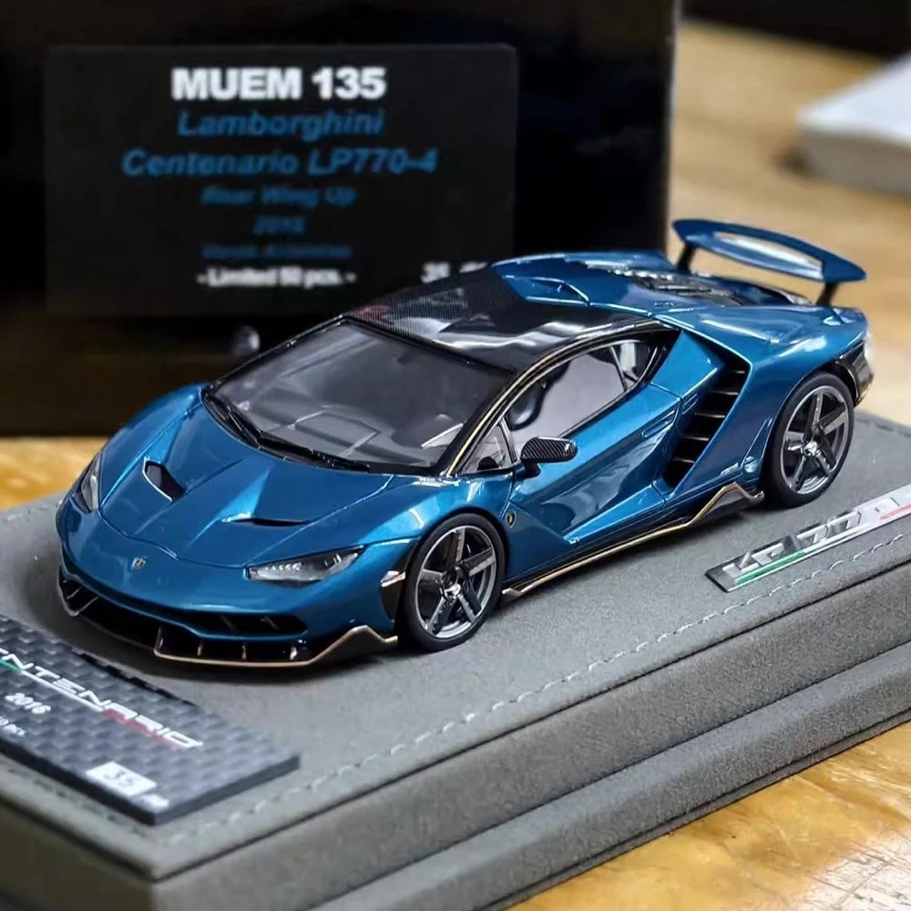 [Make Up] 1:43 Lamborghini 2016 Centenario LP770-4 blu modellino di auto resina