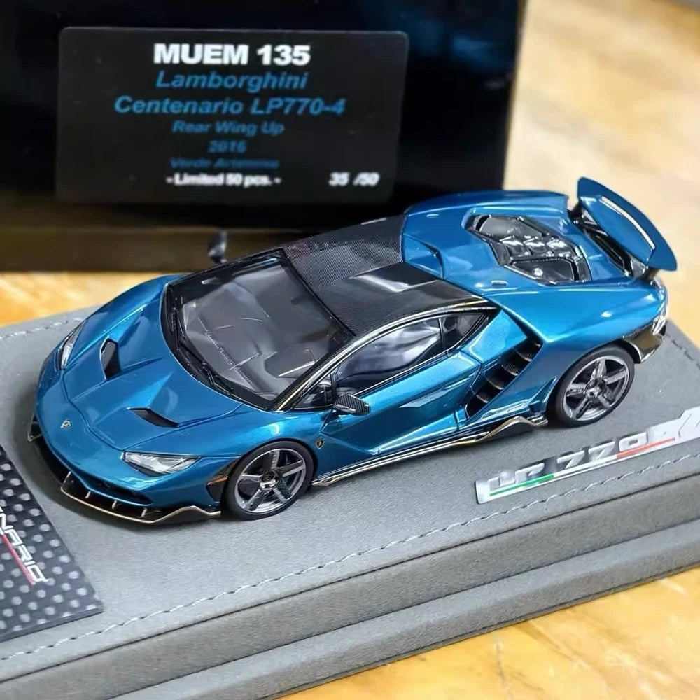 [Make Up] 1:43 Lamborghini 2016 Centenario LP770-4 blu modellino di auto resina