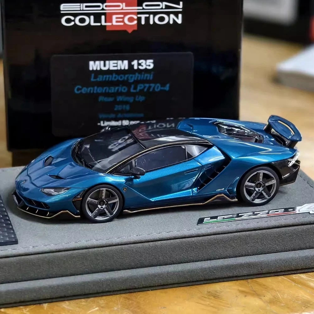 [Make Up] 1:43 Lamborghini 2016 Centenario LP770-4 blu modellino di auto resina