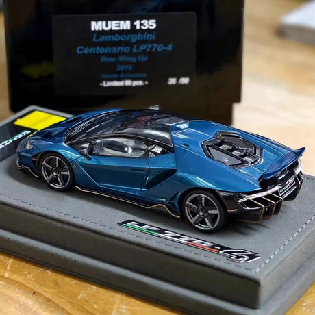 [Make Up] 1:43 Lamborghini 2016 Centenario LP770-4 Blue Model Car Resin