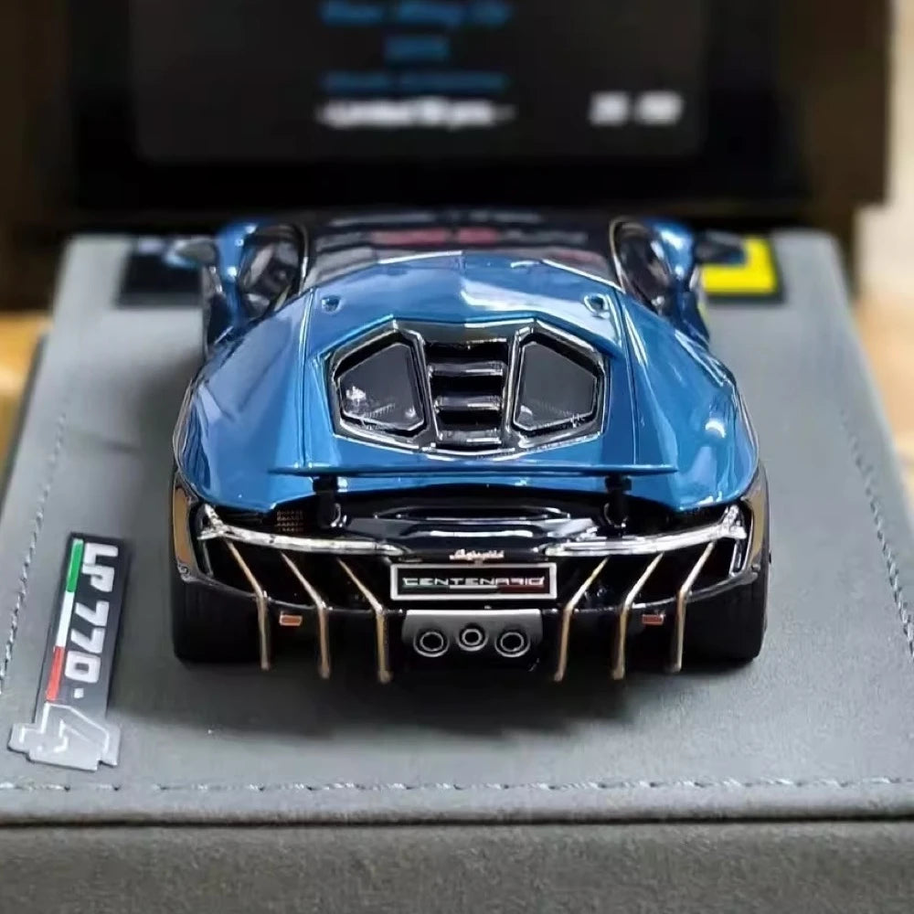 [Make Up] 1:43 Lamborghini 2016 Centenario LP770-4 blu modellino di auto resina
