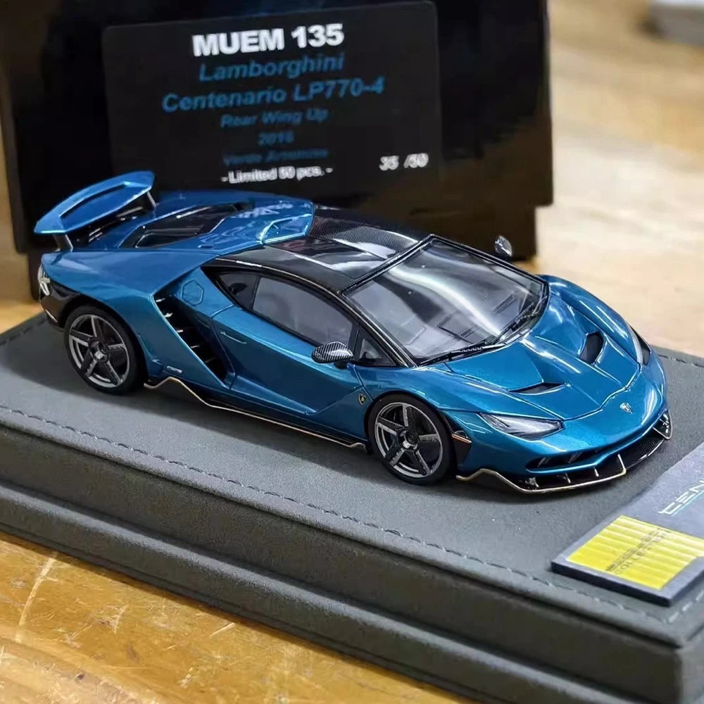 [Make Up] 1:43 Lamborghini 2016 Centenario LP770-4 blu modellino di auto resina