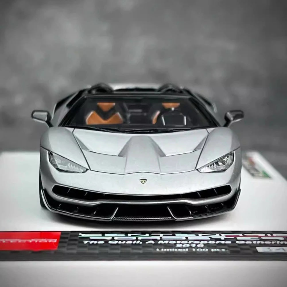 [Make Up] 1:43 Lamborghini 2016 Centenario LP770-4 Silver Model Car Resin
