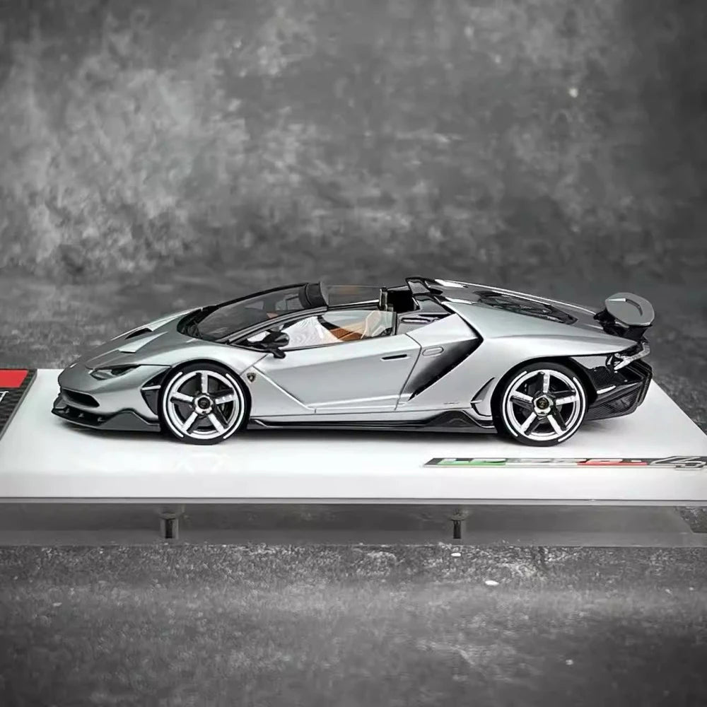 [Make Up] 1:43 Lamborghini 2016 Centenario LP770-4 Silver Model Car Resin
