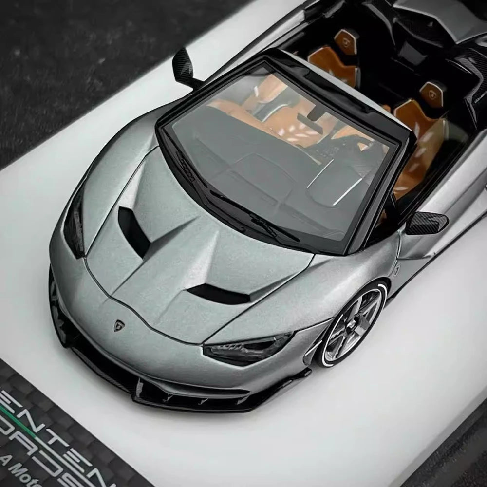[Make Up] 1:43 Lamborghini 2016 Centenario LP770-4 Silver Model Car Resin