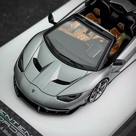 [Make Up] 1:43 Lamborghini 2016 Centenario LP770-4 Silver Model Car Resin