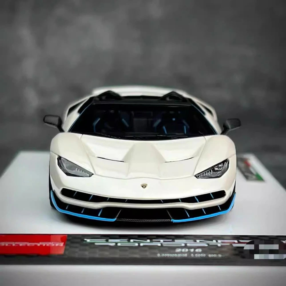 [Make Up] 1:43 Lamborghini 2016 Centenario LP770-4 White Model Car Resin