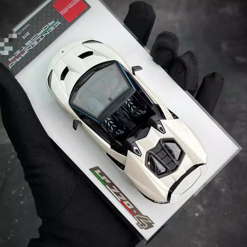 [Make Up] 1:43 Lamborghini 2016 Centenario LP770-4 White Model Car Resin