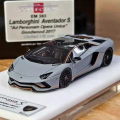 [Make Up] 1:43 Lamborghini 2017 Aventador S Ad Personam Opera Unica Gray Model Car Resin