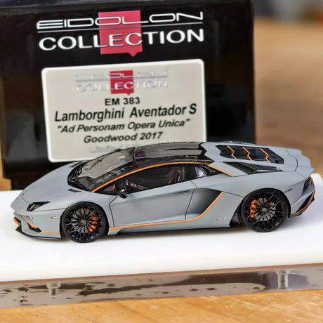 [Make Up] 1:43 Lamborghini 2017 Aventador S Ad Personam Opera Unica Gray Model Car Resin