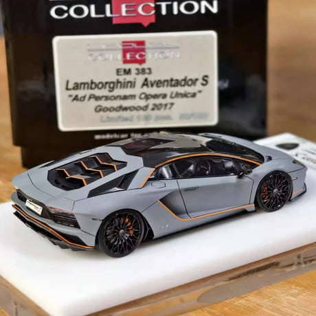 [Make Up] 1:43 Lamborghini 2017 Aventador S Ad Personam Opera Unica Gray Model Car Resin